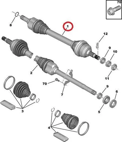 Veovõll komplektne vasak OEM Citroen C4 Picasso - PSA 3272RG - OE - 100% Genuine Part