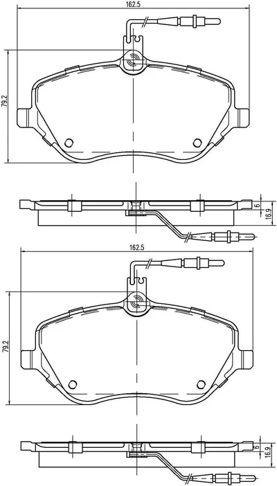 Комплект передних тормозных колодок Citroen C5/Peugeot 407 - KD1245