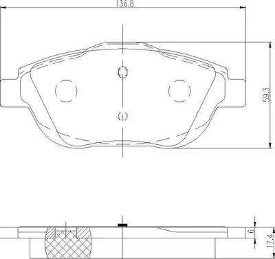 Тормозные колодки передние Citroen C3, C4, DS3 /Peugeot 208,2008 - KL0542